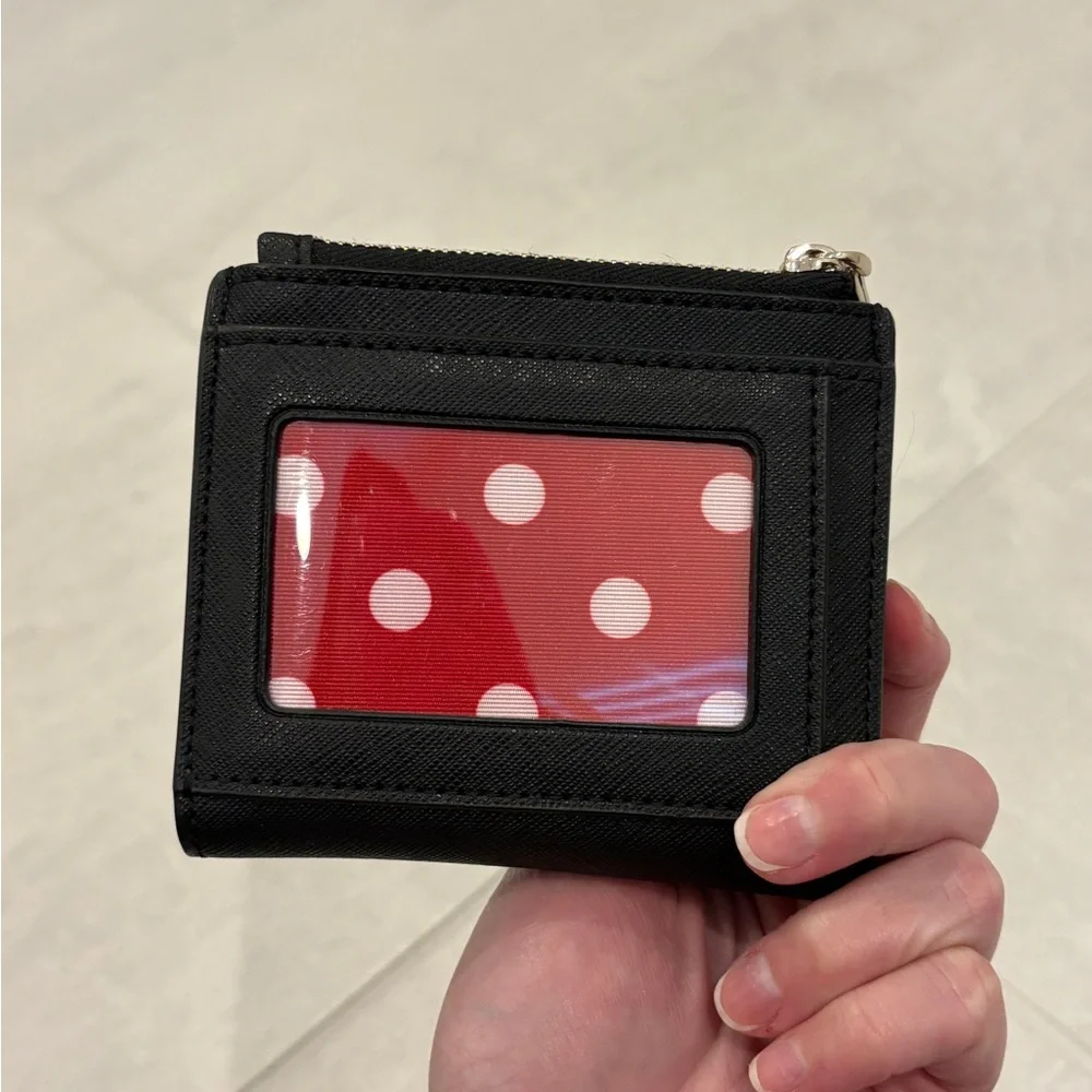 Kate Spade x Disney Minnie Mouse Adalyn Wallet Polka Dot Bow